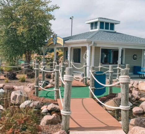 View of a mini golf course.