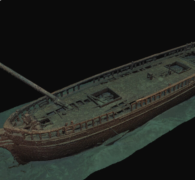 3d model of a shipwreck.